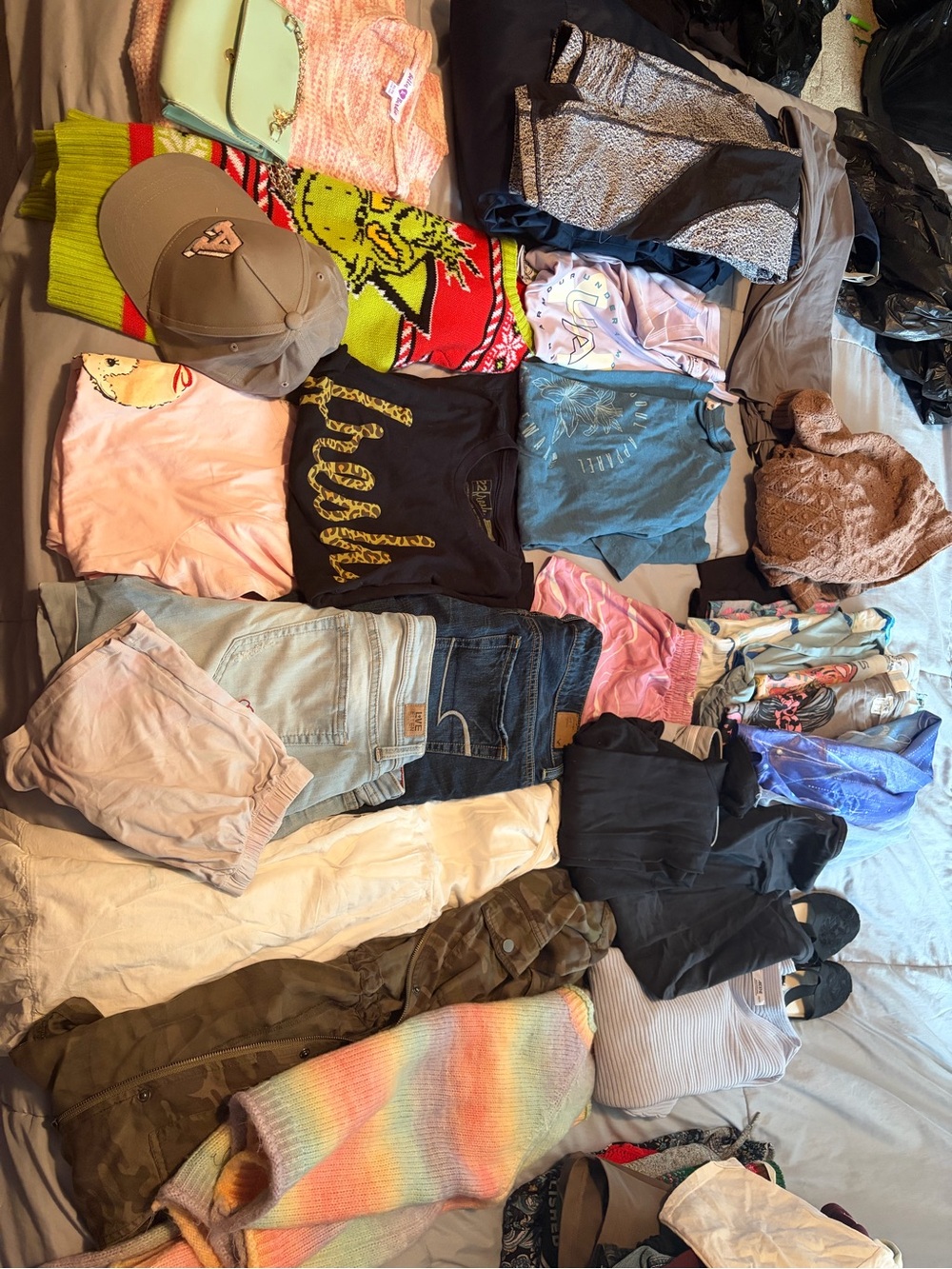 Assorted Casual Clothing Lot with Cap and Knitwear